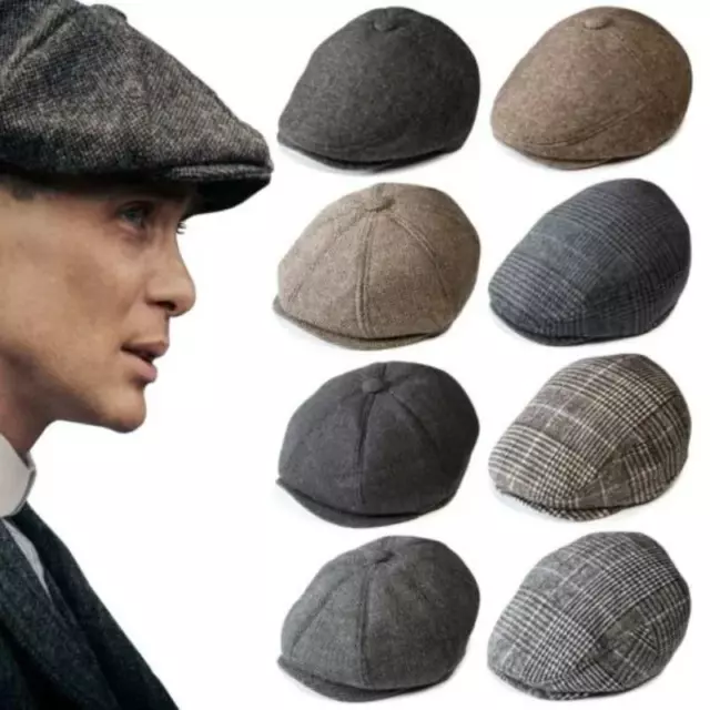 Gorro Informal Para Hombre Boina Estilo Salvaje Octogonal Unisex Primavera Otoño