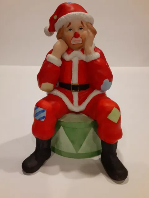 Enesco Clown Santa Figurine - Korea