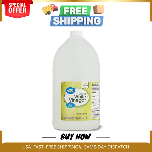 GREAT VALUE DISTILLED White Vinegar, 128 fl oz 4.95 PicClick