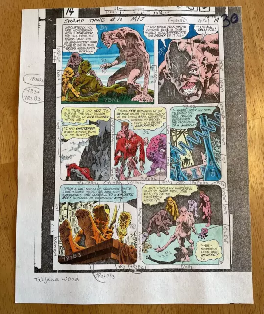 ROOTS OF SWAMP THING #5 art original color guide WRIGHTSON origin ARCANE UN-MEN