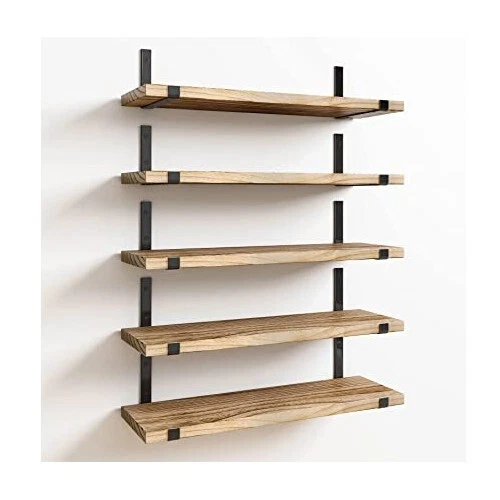 Floating Shelves Reclaimed Wall Mounted Kitchen Shelf Rustic Shelves Set of 5