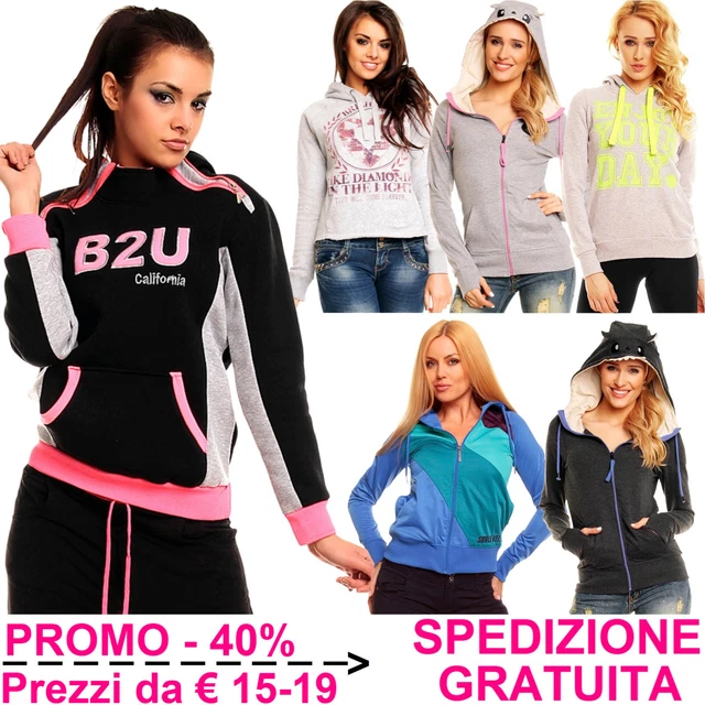 Felpa con Cappuccio da Donna Giacca in Maglia per Fashion Moda Casual Economica