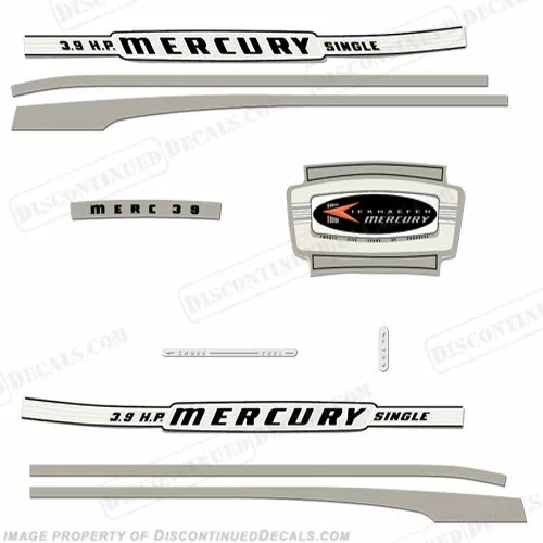 Fits Mercury 1964 3.9HP Outboard Engine Decals