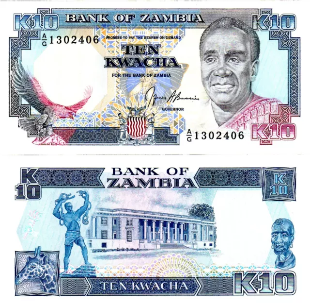 ZAMBIE Zambia Billet 10 Kwacha ND (1989) P31 NEUF UNC