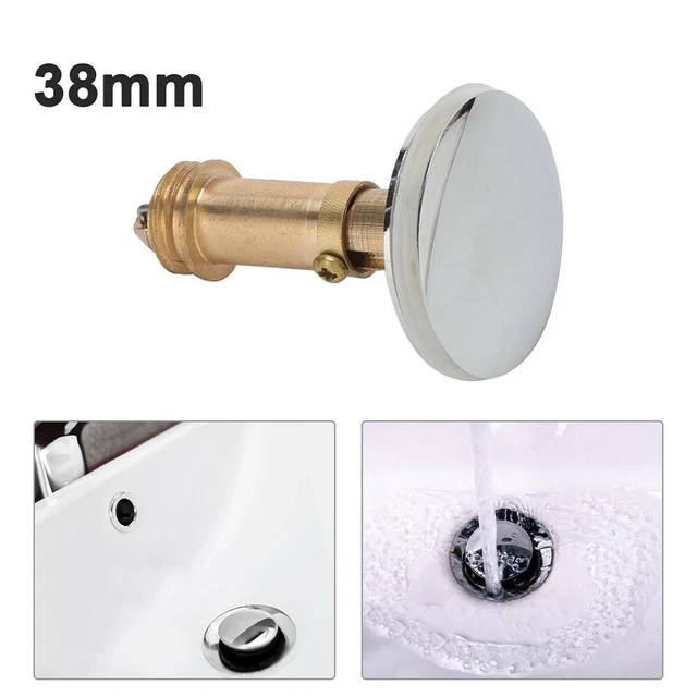 Bonde Chrome Crosswater RI08051 Pour Lavabo – Type Clic-clac, Finition Chrome, Laiton (Neuf)