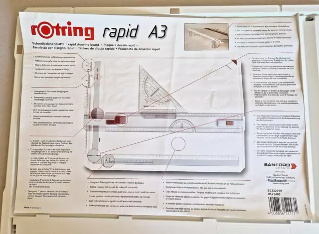 Schnell-Zeichenplatte rapid A3, im College Case rotring S0232980 Neuwertig 3