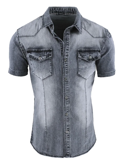 Camicia jeans slim fit uomo deals