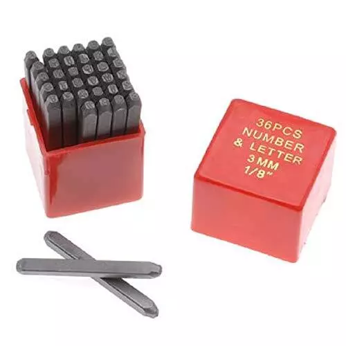 3mm-12.5mm Steel Number Letter Metal Punch Stamps Alphabet Set Leather Tool  Lot