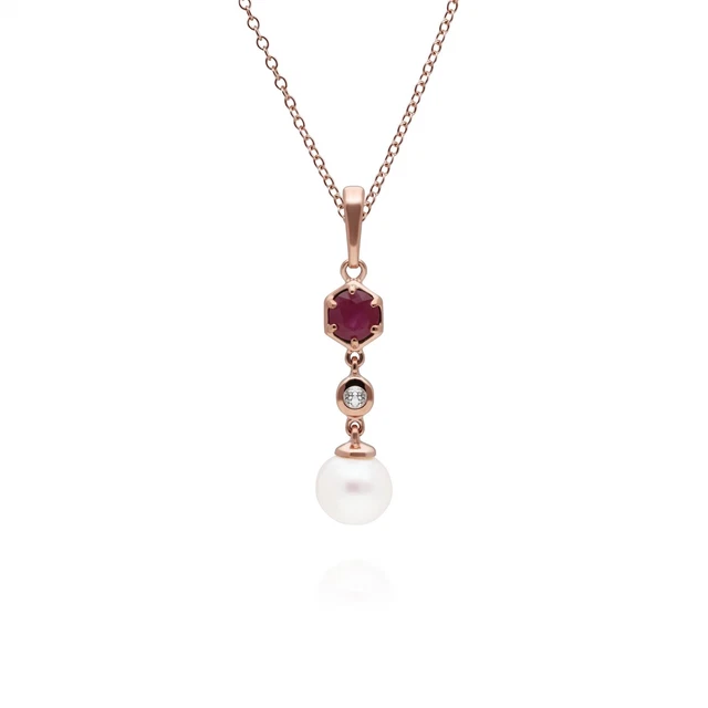 Pendentif Or 750/1000 (18 Carats) Avec Rubis En Forme De Goutte Et 14 Diamants - Occasion