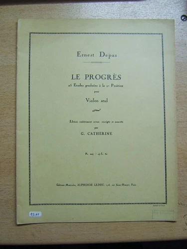 E Depas le Progrès 25 études graduées à la 1er p Violon