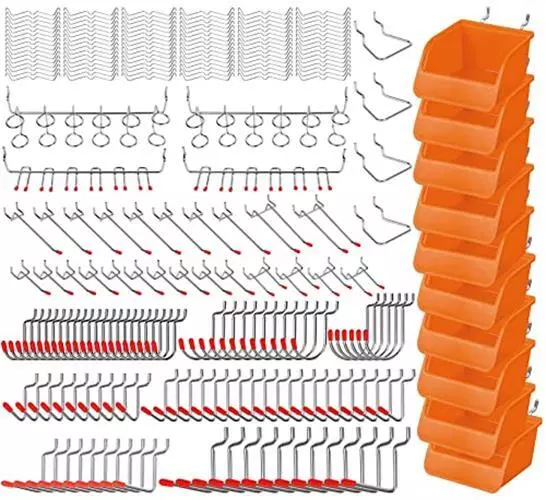 HORUSDY 238-Piece Pegboard Hooks Assortment Pegboard Accessories with