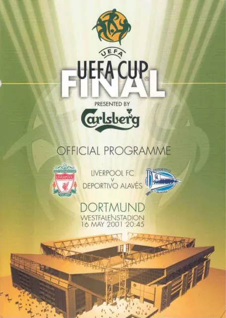 Fussball-Programmheft  00/01  EC - Finale   FC Liverpool - CD Alaves