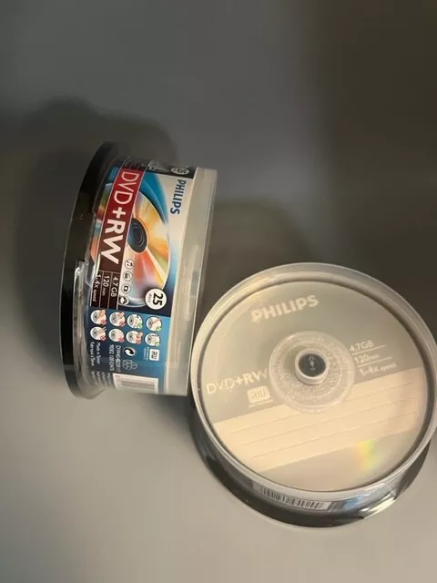 Top Quality Original Philips Brand Dvd+Rw, 4X,4.7Gb, 120 Min,Dw4S4B25F/17 50 Pcs