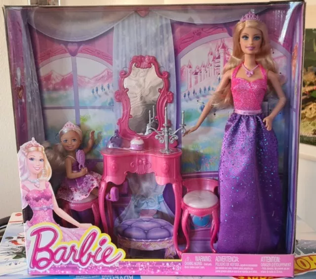 Neu Barbie mit Kind und Schminktisch