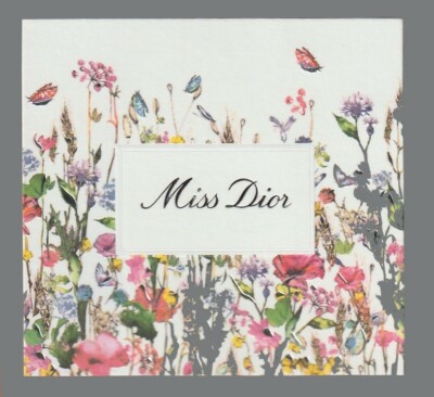Christian Dior recto verso advertising card Dior Carte publicitaire 
