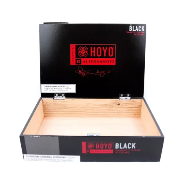 Hoyo La Amistad Black Gigante Decorative Wood Box 9.5" x 6.5" x 2.25"