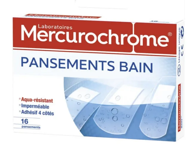 Mercurochrome pansements Bain : aquarésistants, imperméables (16)