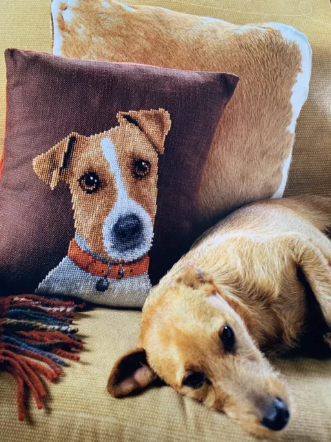 A Dog’s Life Dog Cushion Cross stitch Design chart