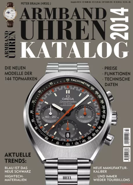 Fachbuch Armbanduhren Katalog 2014 über 1.300 Uhren 144 verschiedene Marken NEU