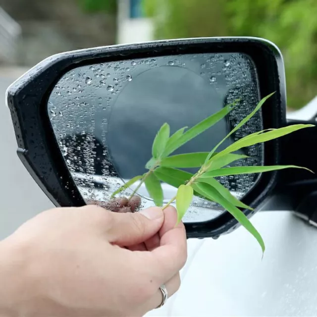1pair Rainproof Anti-fog Car Rearview Mirror Film Sticker Protect-wf