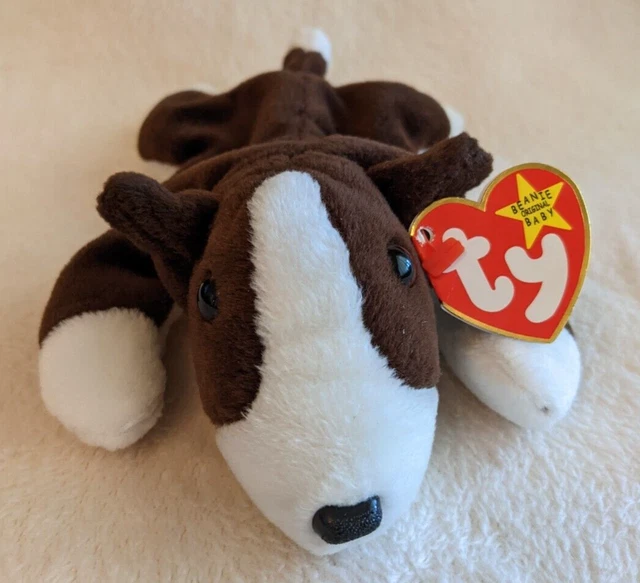 RARE TY BEANIE Baby Bruno dog Very Good Cond. 1997 w PE pellets