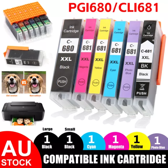 6x Ink Cartridges PGI-680 CLI-681 XXL Set For Canon TS8160 TS8260 TS8360 TS9160