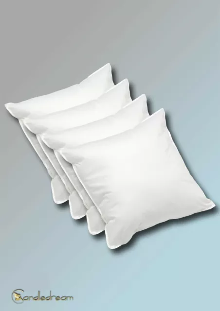 4er Set 40x40 CM Coussin Rembourrés Coussin Intérieur Plumes Coussin Blanc