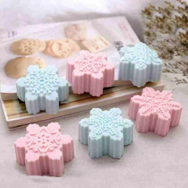 Christmas Snowflake Soap Mold Silicone Mold Aroma Gypsum Plaster Resin Mou.-lm