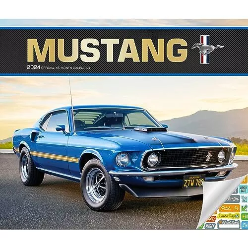 FORD MUSTANG CALENDAR 2024 Deluxe 2024 Mustang Wall Calendar Bundle