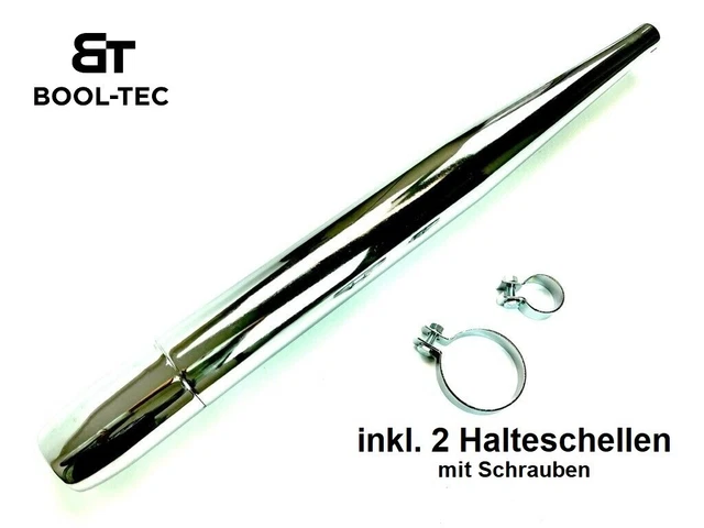 Kreidler Florett HQ Resonanz Tuning Schalldämpfer 70mm Auspuff 32mm chrom Flory