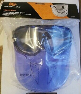 Kleenguard V90 Series Face Shield Guard Blue Frame Clear Anti-Fog Lens Jackson