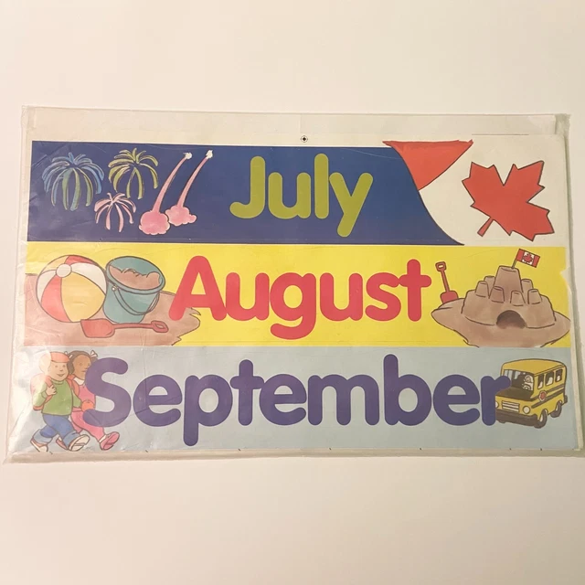 ROYLCO CANADIAN MONTHLY Calendar Bulletin Board Kit Sealed 18.02