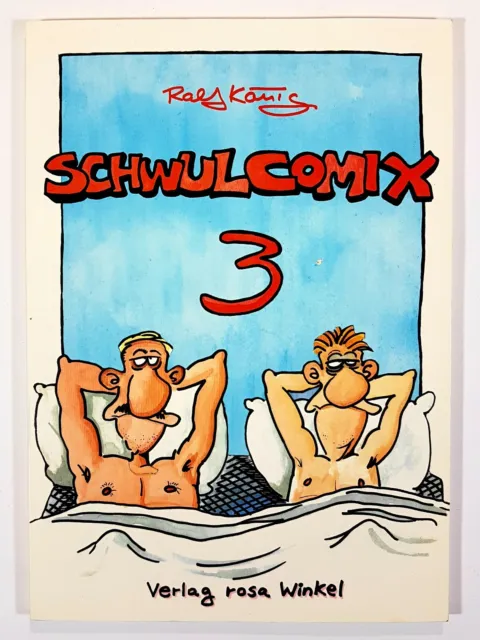 Gay Comic Type Ralf König Schwulcomix 3 Allemagne Édition Rose Angle 1985 Z1