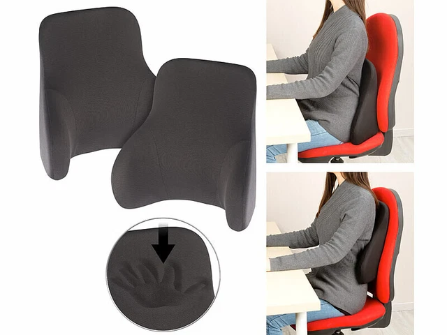 2 coussins ergonomiques dorsaux en mousse à mémoire de forme - Newgen Medicals