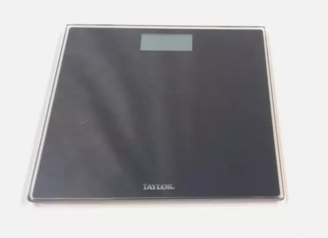 Taylor 7530 Glass Lithium Electronic Scale 350lbs Capacity Black