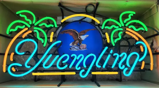 Brand New Yuengling Neon Beer Palm Tree Eagle Sign 30x16