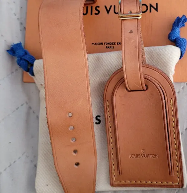 Louis Vuitton Luggage Tag Poignet Vachetta Leather  dust bag shopping bag lot