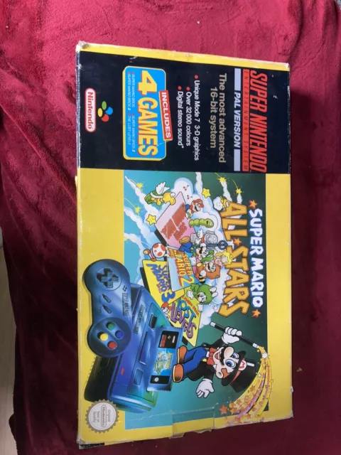 Super Nintendo SNES Console Super mario All-Stars Version Boxed With GAME