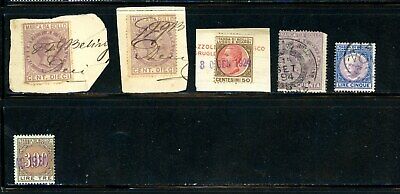 Italy - BOB Revenue Stamps - 6 Used Stamps