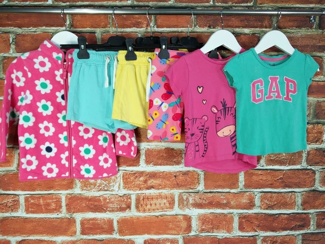 T-SHIRT TOP IN PILE BUNDLE BAMBINA ETÀ 18-24 MESI GAP NEXT ecc PANTALONCINI 92CM