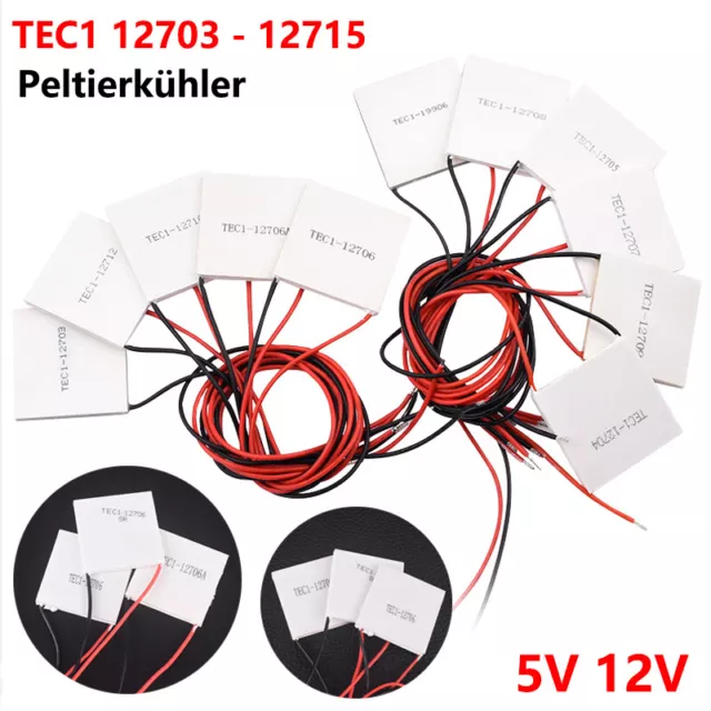 Peltier Thermoelectric TEC Module Peltierelement 5V 12V TEC1 12703-12715 40*40mm