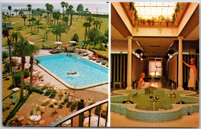 Safety Harbor Spa Florida FL Swimming Pool Sauna Mineral Springs Resort Postcard