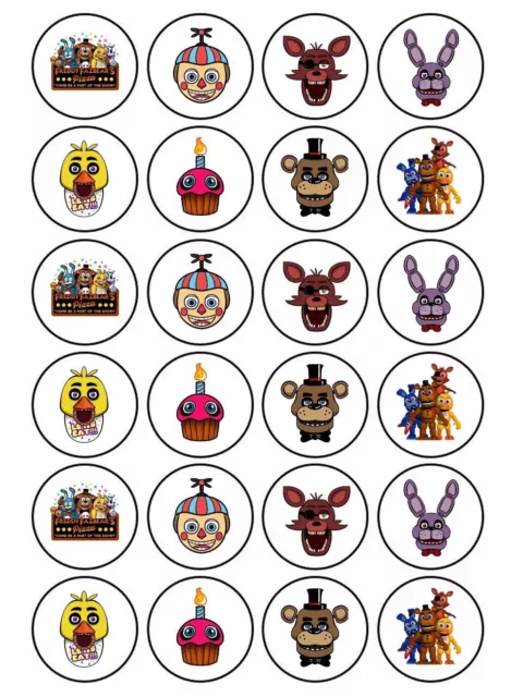 FNAF Five Nights at Freddy's Cupcake Toppers Rings Party Favors