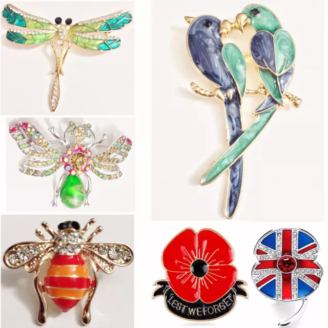 Fleur de coquelicot, insectes, drapeau émail badges broches épingle plaqué or diamant cadeau