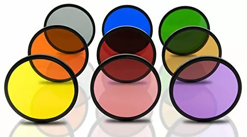 Opteka 62mm 9-Piece HD Multicoated Solid Color Special Effect Filter Kit Set