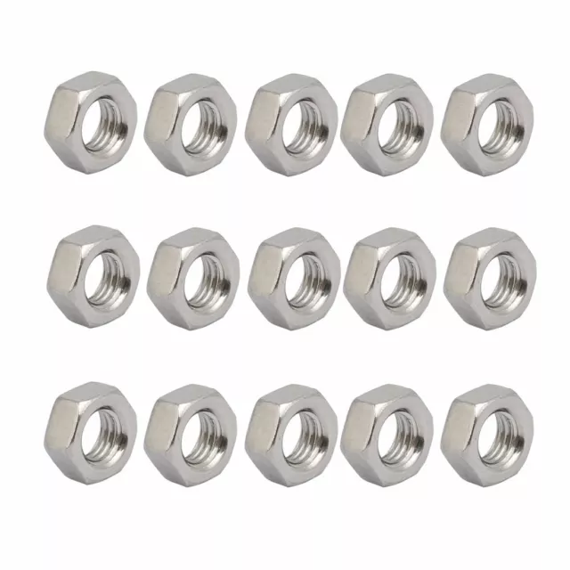 15pcs M5x0.8mm pas métrique acier Inox 201 Écrous Hex gauche