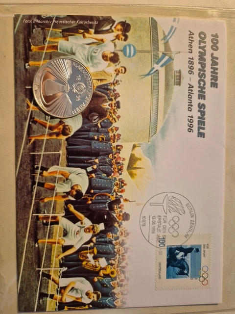 Münzbrief 100 Jahre Olympische Spiele, 1996 (Gebraucht) in Niederwil AG