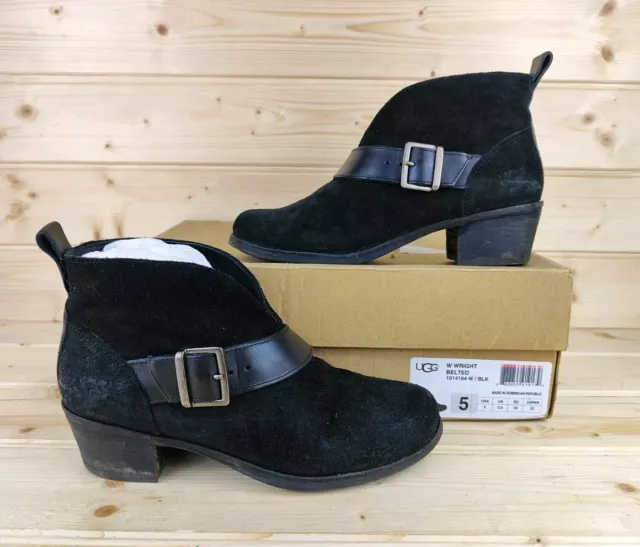UGG W WRIGHT Belted Womens Suede Boots Worn Uppers With Box UK 3.5 EU 36 19.99 PicClick UK
