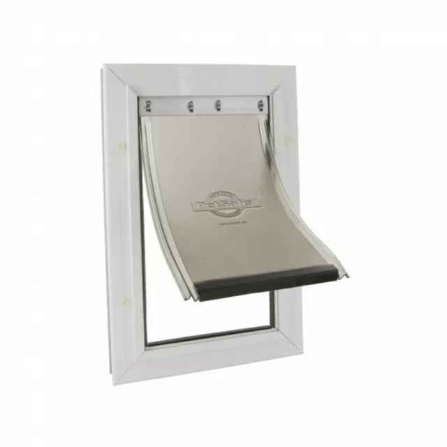 Staywell® Aluminium Pet Door - Medium White 2