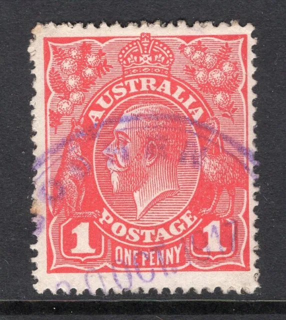 Tasmania nice GOSHEN 1917 rubber (R1) postmark on KGV rated 3R by Hardinge